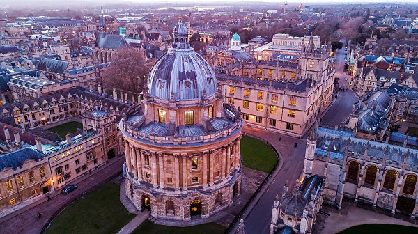 Oxford skyline in the evening